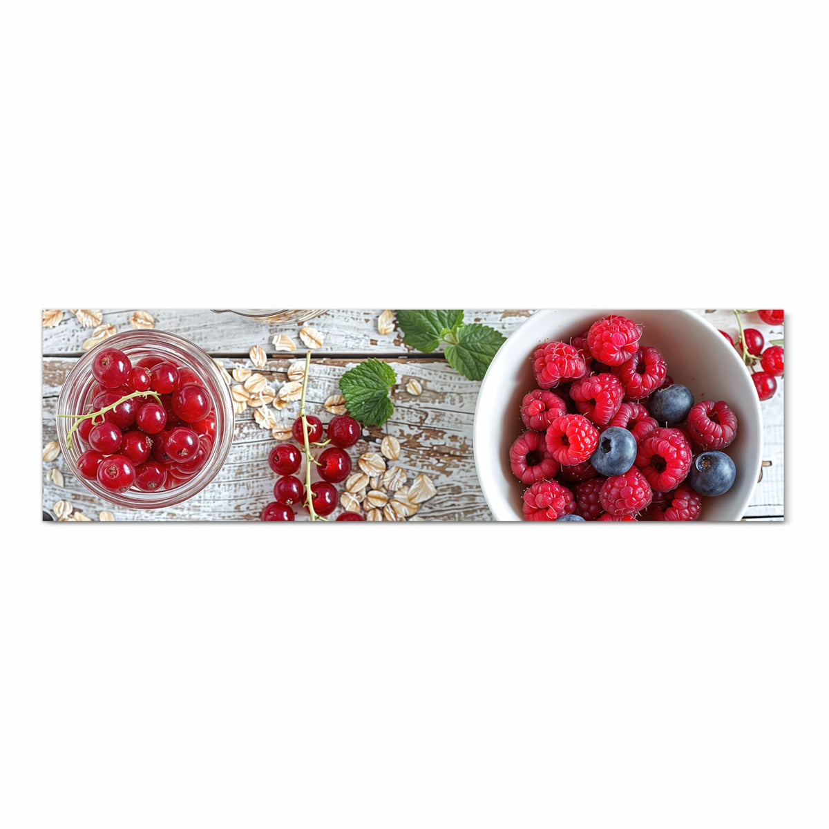 Formstabiler Bodenläufer Teppich mit Motiv Himmlische Beeren in Frontansicht