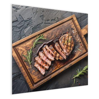 Magnettafel mit dem Motiv Steak in Scheiben