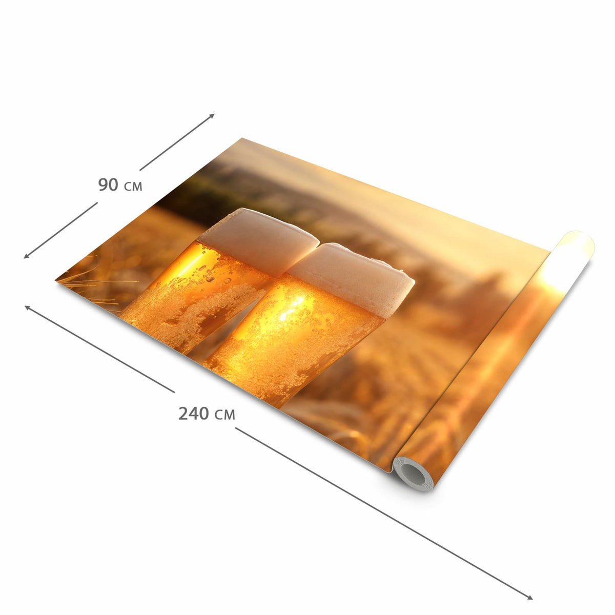 Küchenteppich mit Motiv Sonnenuntergangsbecher in der Grösse 80x300 cm für Ordnung & Übersicht