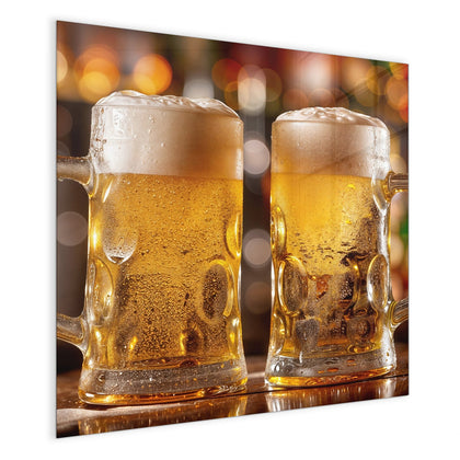 Magnettafel mit dem Motiv Zwei Bierkrüge