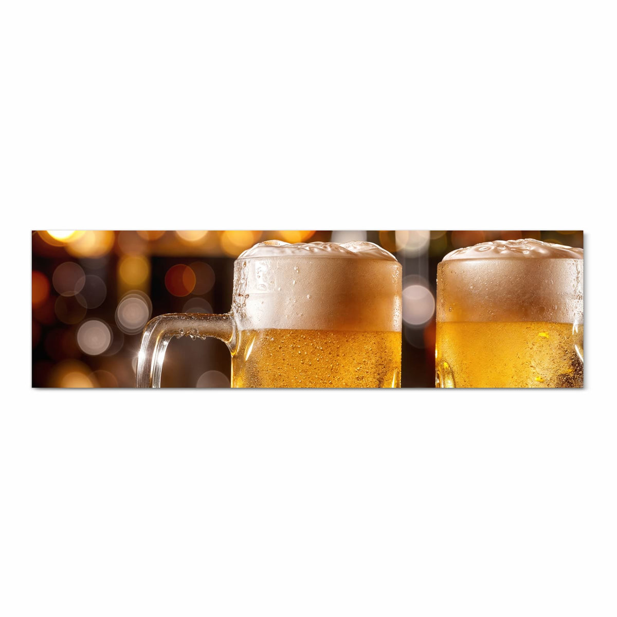 Wasserabweisender Küchenteppich mit Motiv Zwei Bierkrüge in Frontansicht