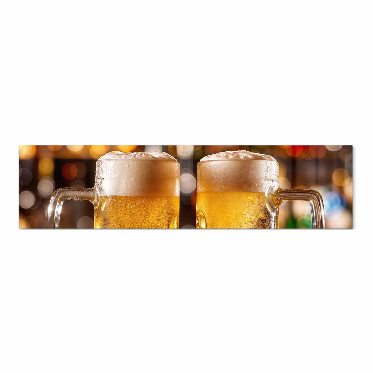 Zeitsparender Küchenteppich mit Motiv Zwei Bierkrüge in Frontansicht