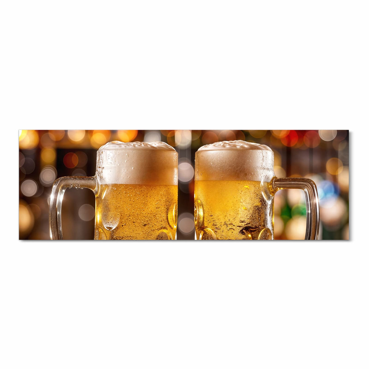 Küchenteppich mit Motiv Zwei Bierkrüge in Frontansicht für sicheres Aufbewahren