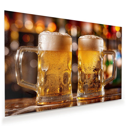 Wandbild mit dem Motiv Zwei Bierkrüge