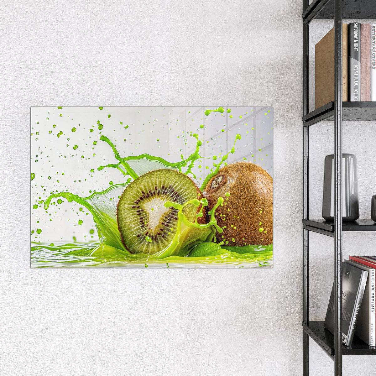 Magnettafel - Kiwi im Saftspritzer – Kiwi im grünen Spritzer