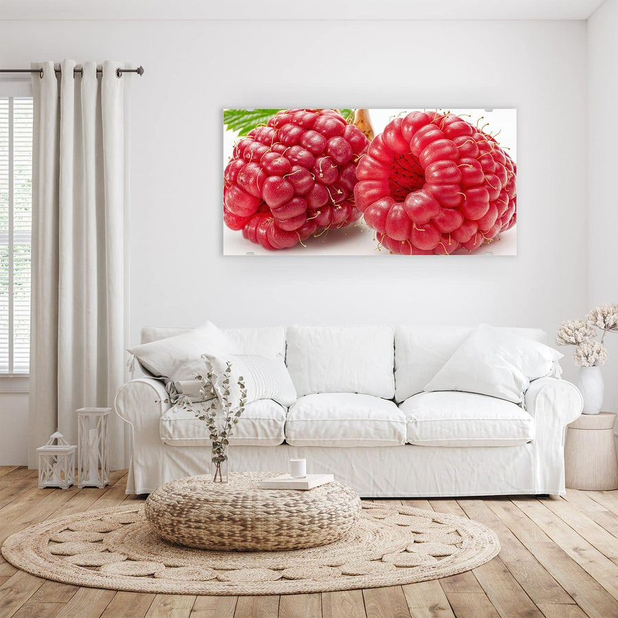 Maße Wandbild - Surreale Himbeeren - Querformat