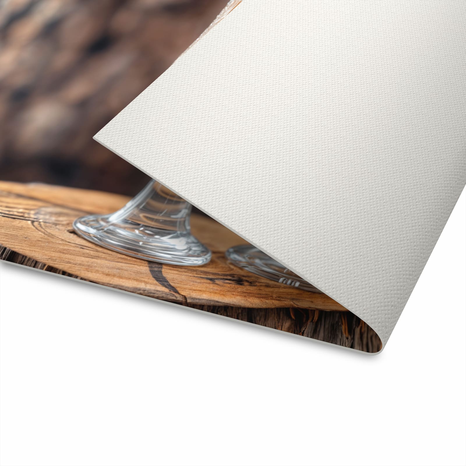 Feuchtigkeitsresistenter Teppichläufer mit Motiv Bier auf Holz für die Küche