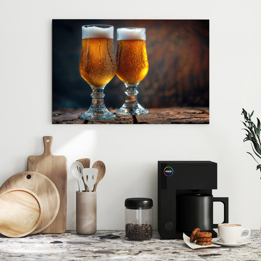 Maße Metall Magnettafel - Bier mit Schaumkrone
