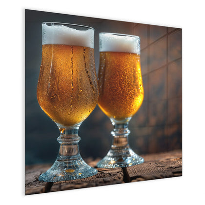 Magnettafel mit dem Motiv Bier mit Schaumkrone
