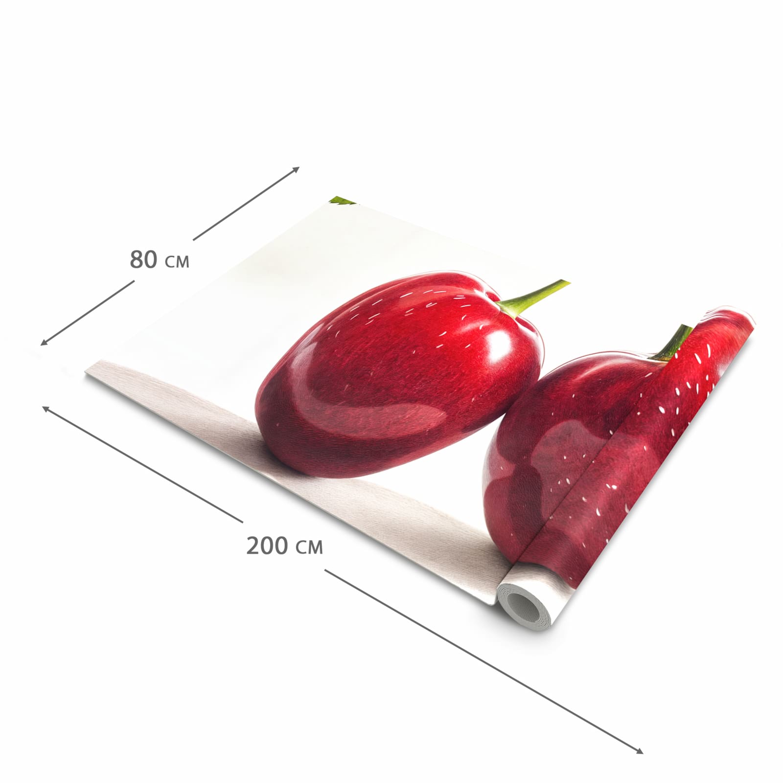 Komfortabler Läufer Küche mit Motiv Kirschen Duo in der Grösse 60x270 cm