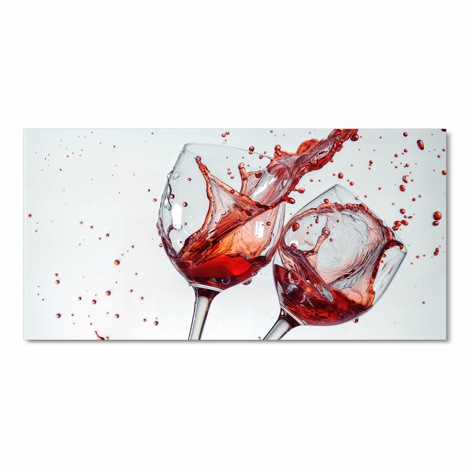 Abriebfester Küchenteppich mit Motiv Weinkelchplätschern in Frontansicht