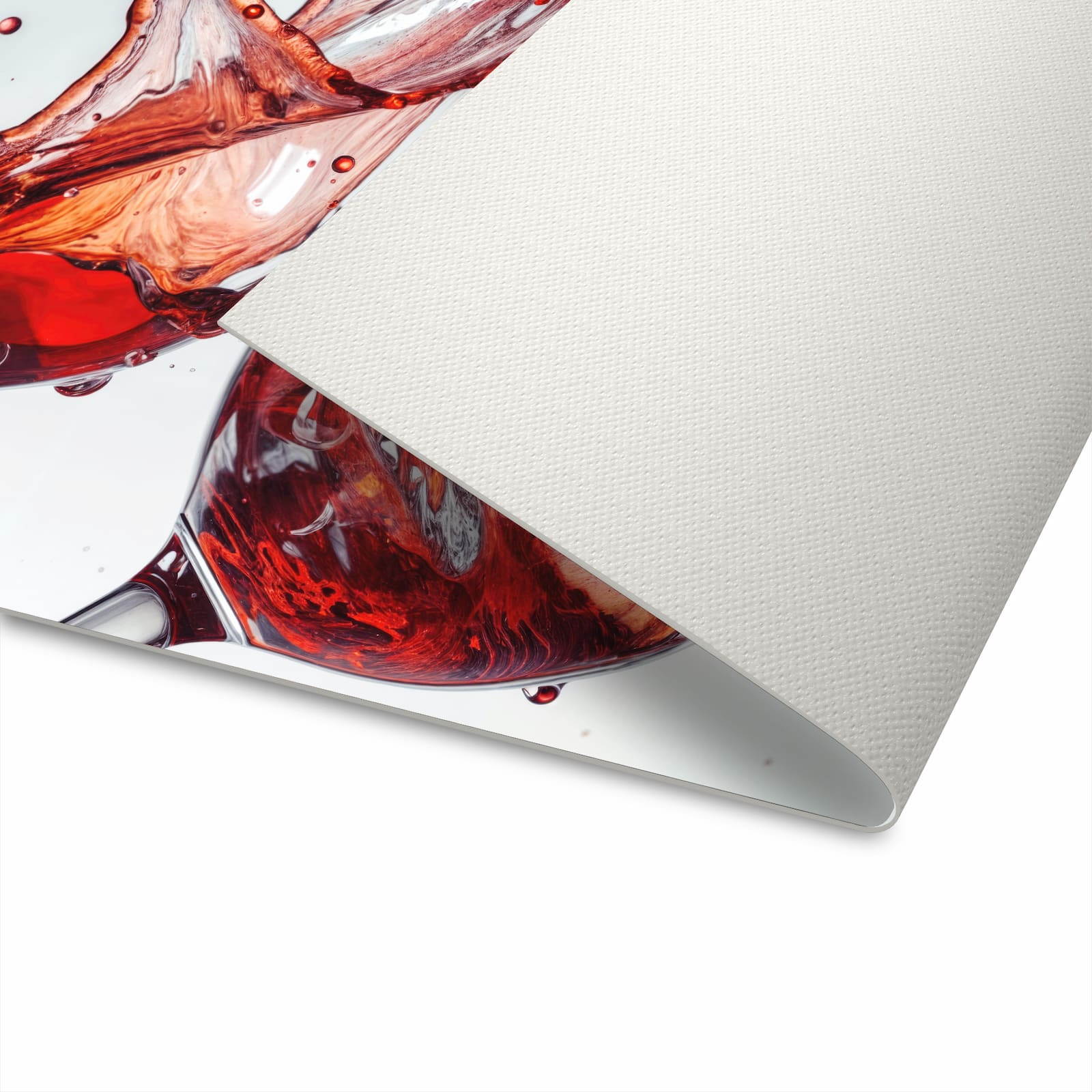 Hygienischer Küchenteppich mit Motiv Weinkelchplätschern in moderner Küche