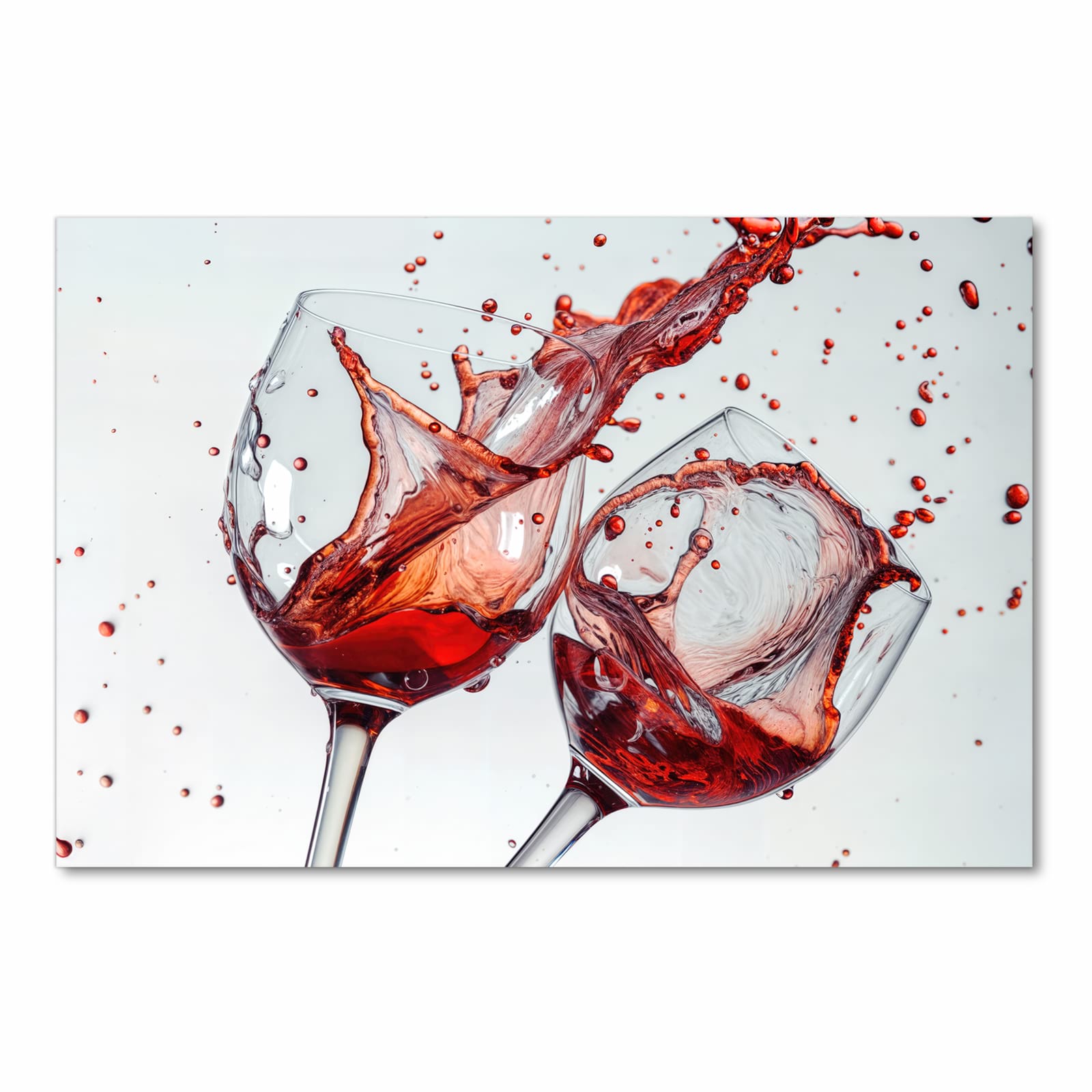 Geruchsneutraler Küchenteppich mit Motiv Weinkelchplätschern in Frontansicht