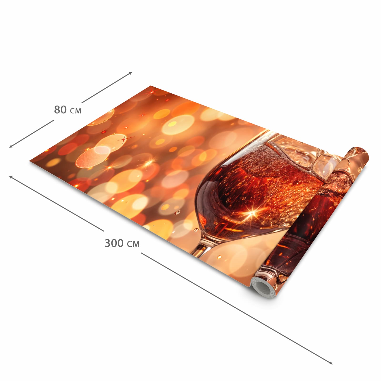 Langlebiger Küchenläufer mit Motiv Weingläser Festlich in der Grösse 60x240 cm