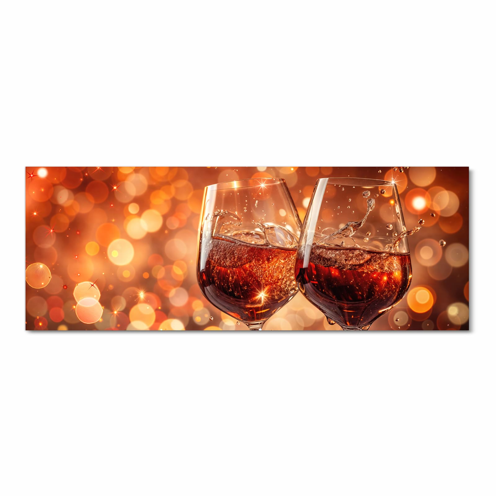 Geräuschdämpfender Küchenteppich mit Motiv Weingläser Festlich in Frontansicht