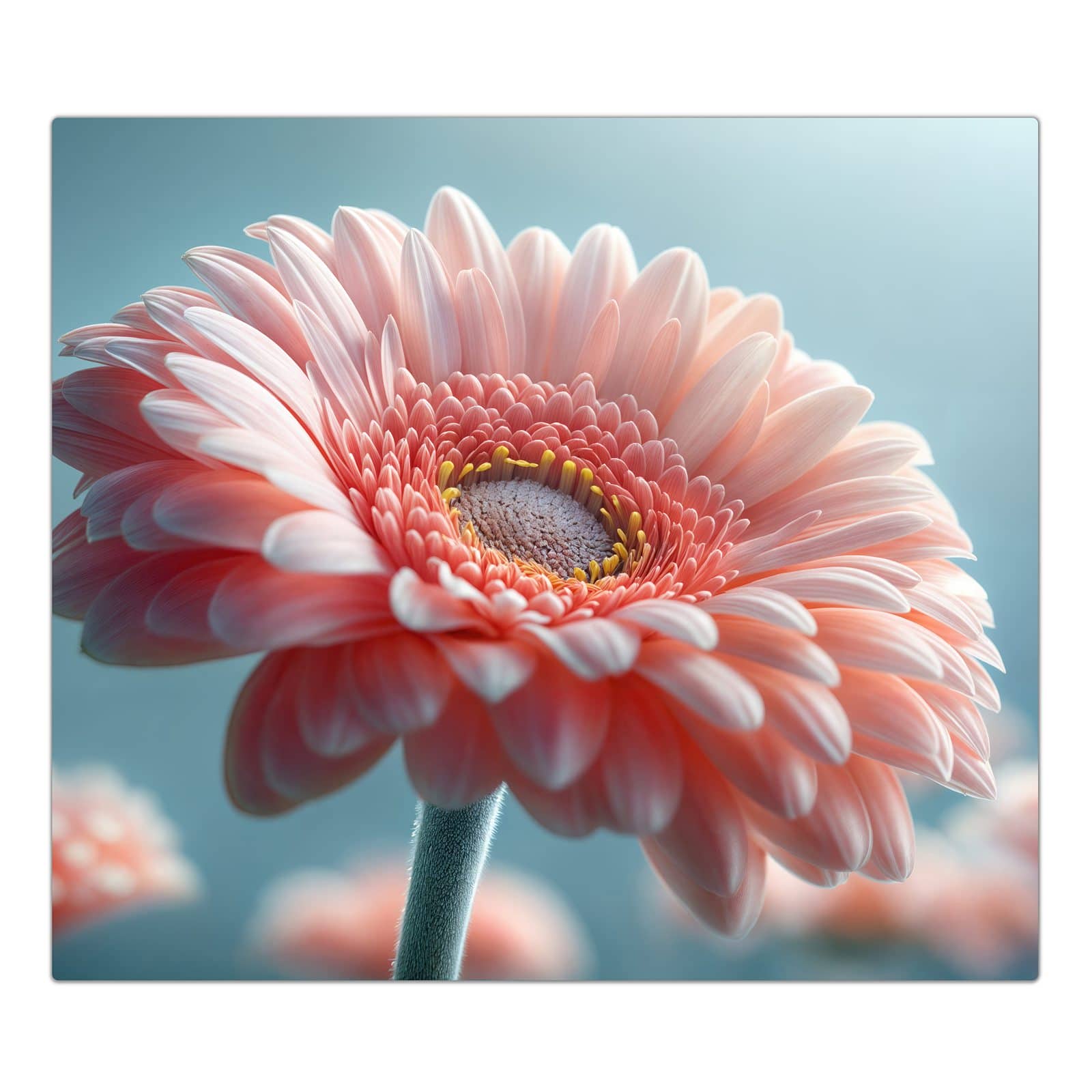 1-teilige Herdabdeckplatte mit Warme Blumenpracht-Motiv in der Frontansicht