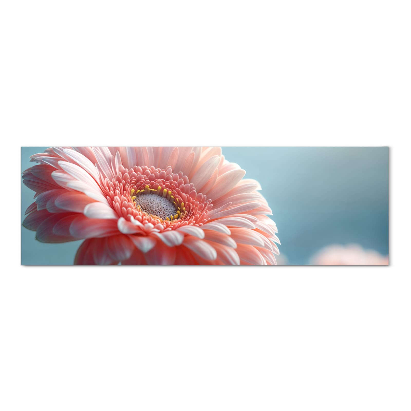 Rutschfester Küchenteppich mit Motiv Warme Blumenpracht in Frontansicht für Trittkomfort