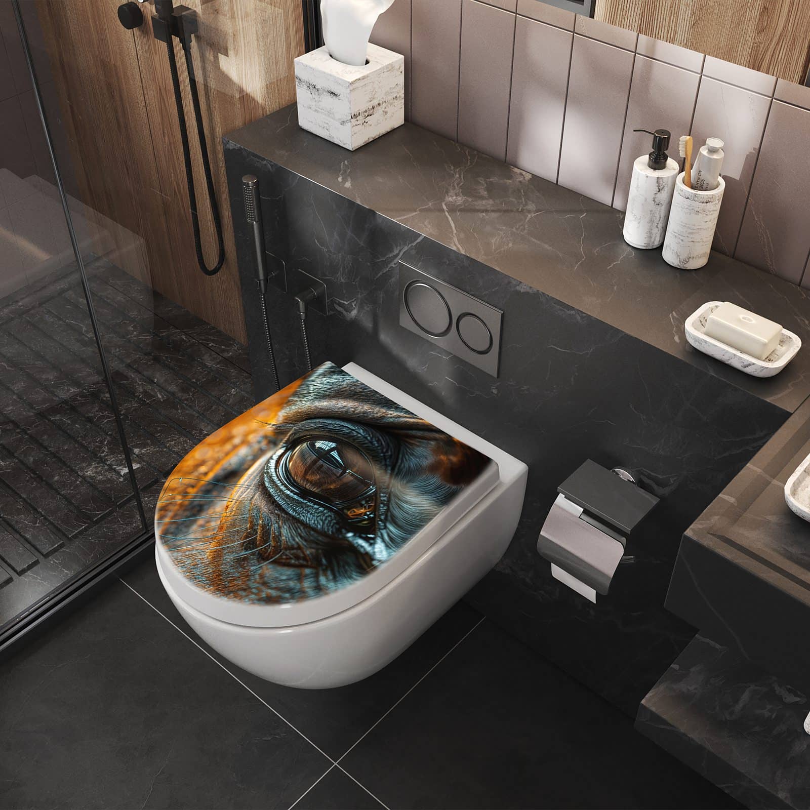 WC-Sitz mit Absenkautomatik Pferdeauge