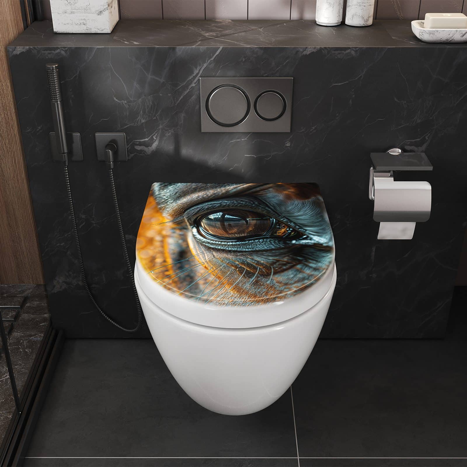 WC-Sitz mit Absenkautomatik Pferdeauge