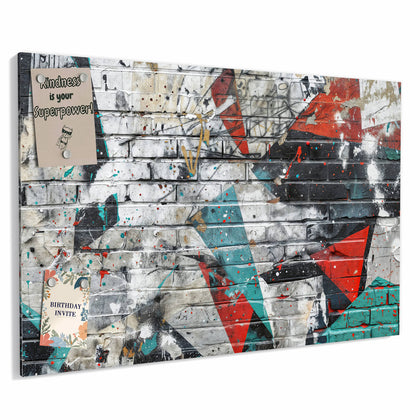 Metall Magnettafel mit dem Motiv Zickzack-Graffiti