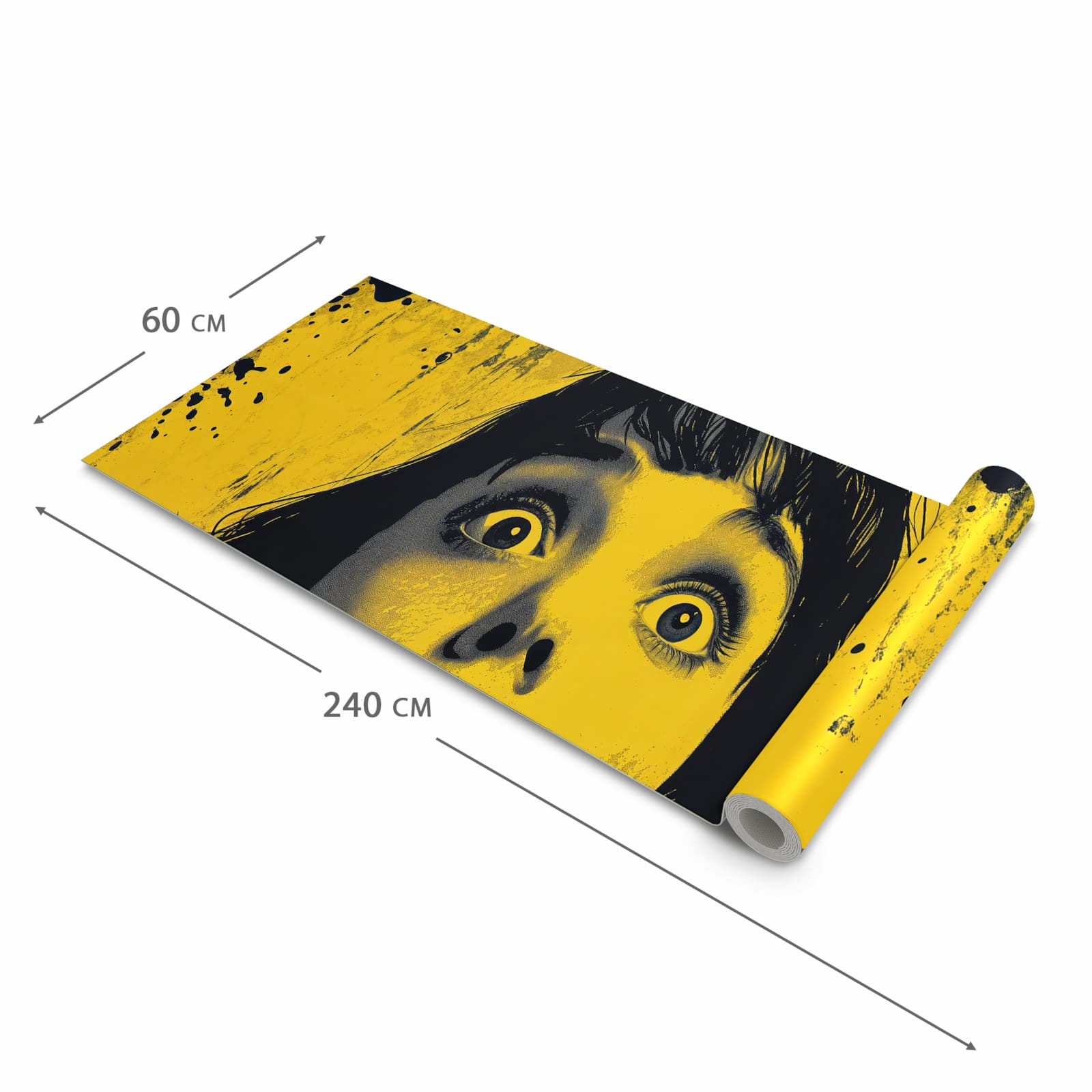 Waschbarer Küchenläufer mit Motiv Schreiendes Portrait in der Grösse 60x120 cm für Ordnung