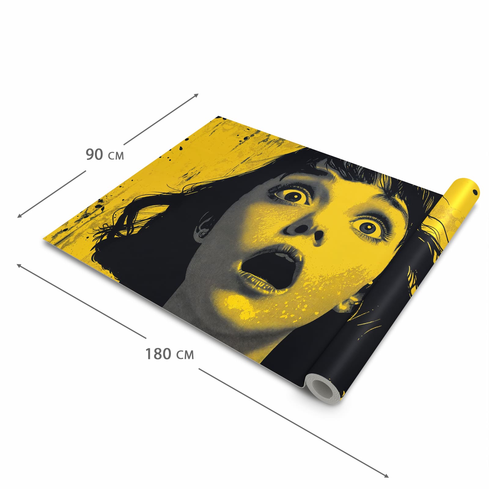 UV-beständiger Küchenteppich mit Motiv Schreiendes Portrait in der Grösse 60x120 cm