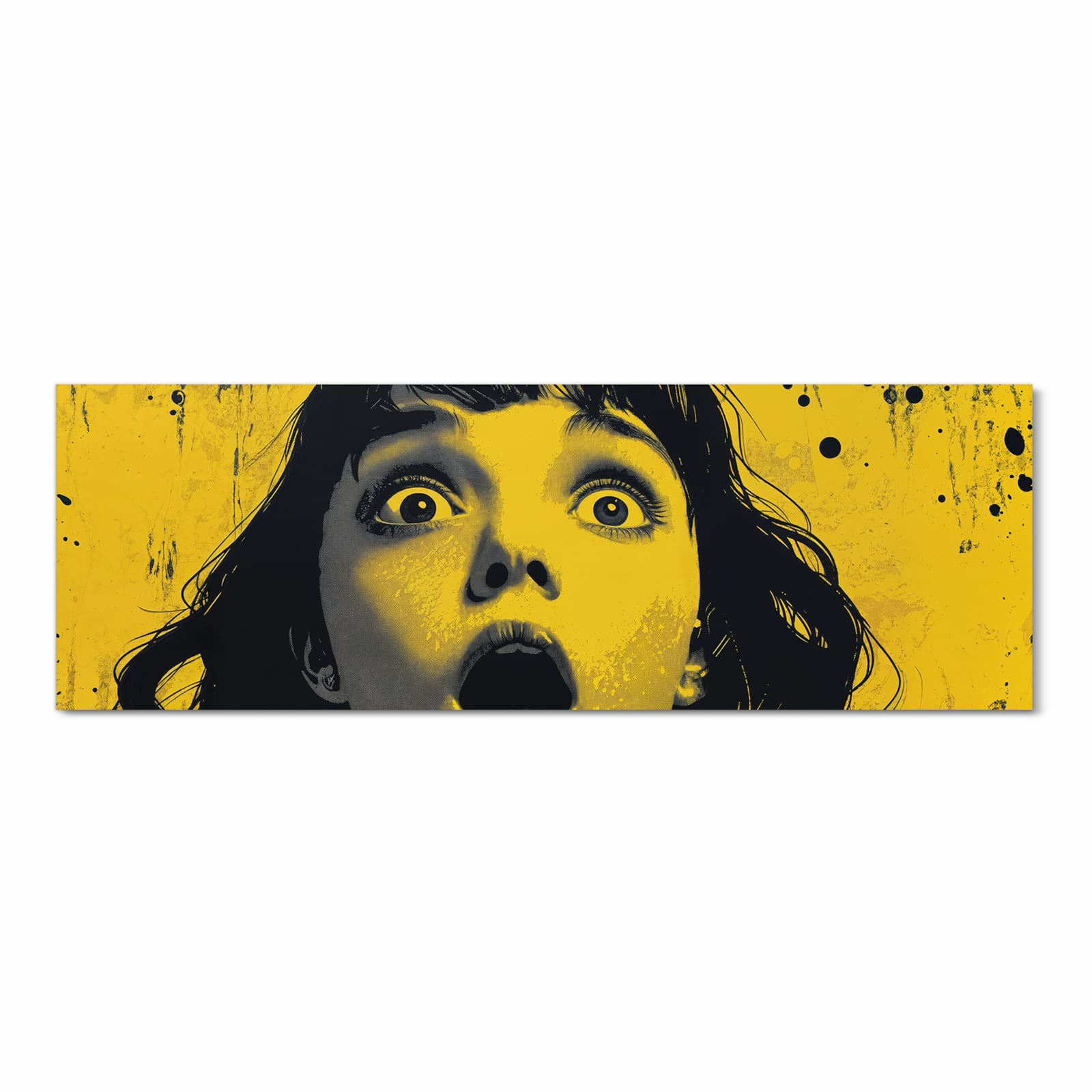 Zeitsparender rutschfester Küchenteppich mit Motiv Schreiendes Portrait in Frontansicht