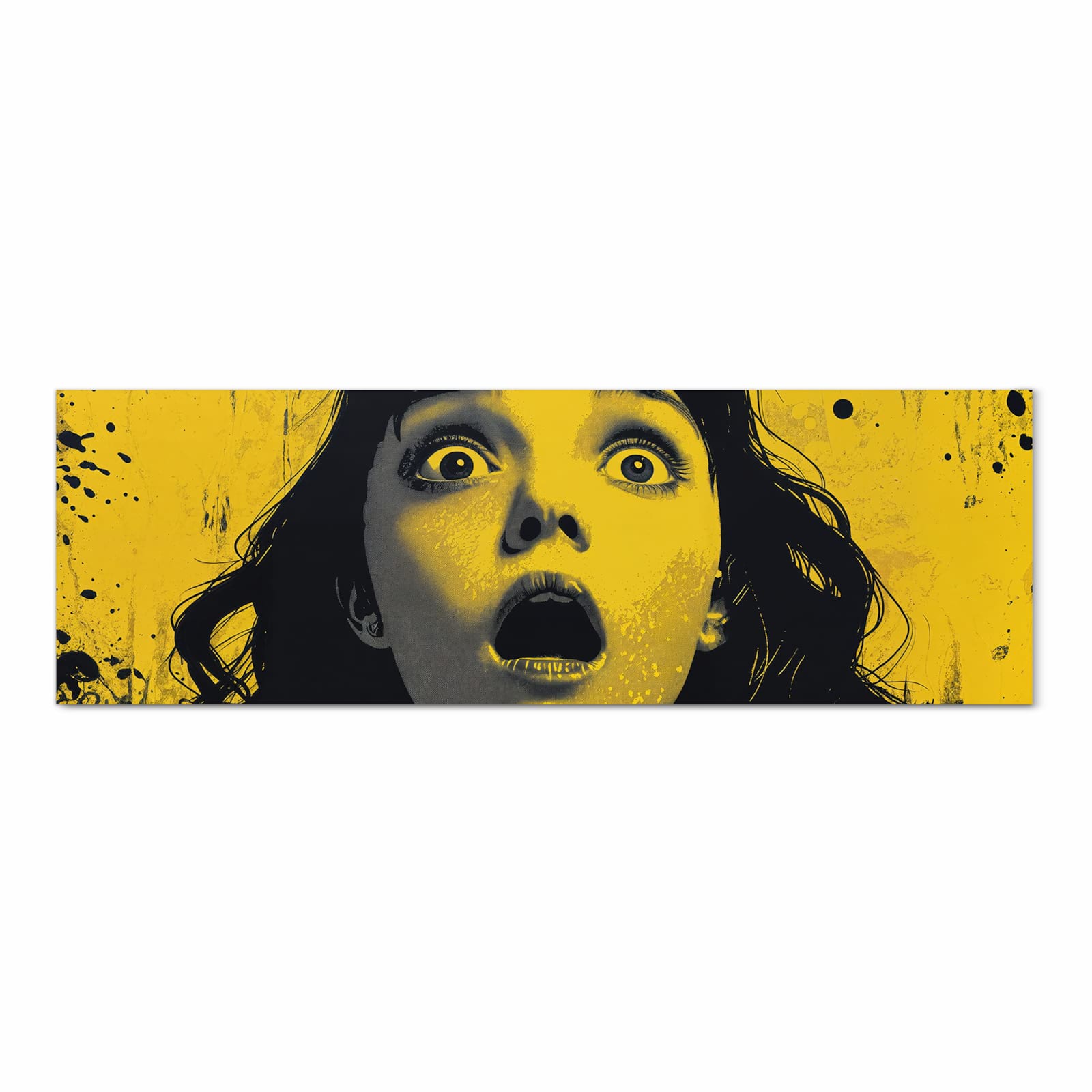 Wasserabweisender Küchenteppich mit Motiv Schreiendes Portrait in Frontansicht