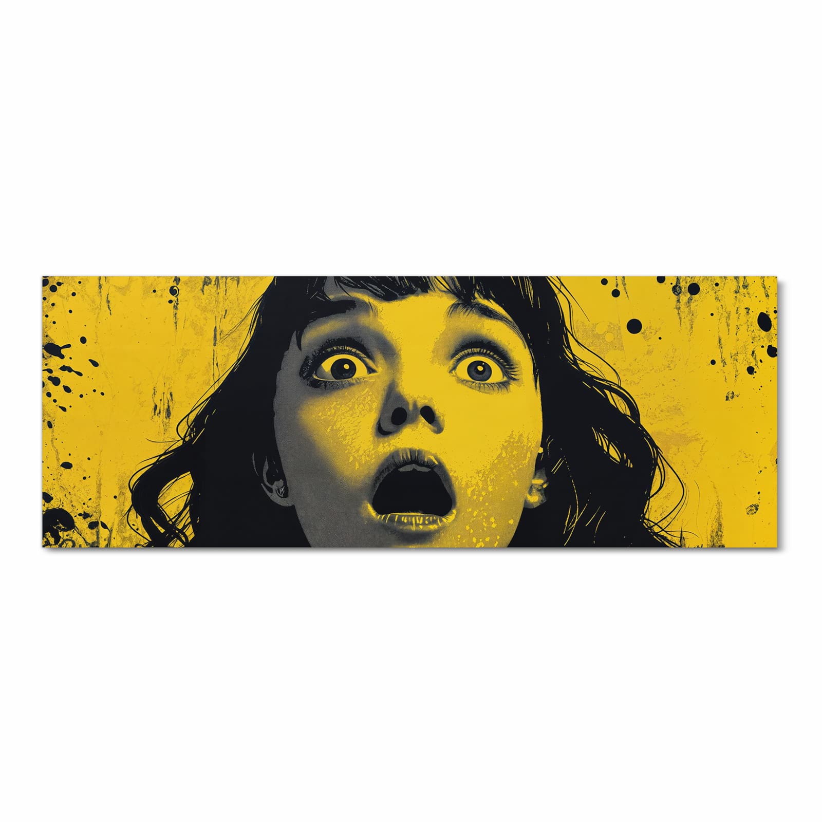 Geruchsneutraler waschbarer Küchenteppich mit Motiv Schreiendes Portrait in Frontansicht