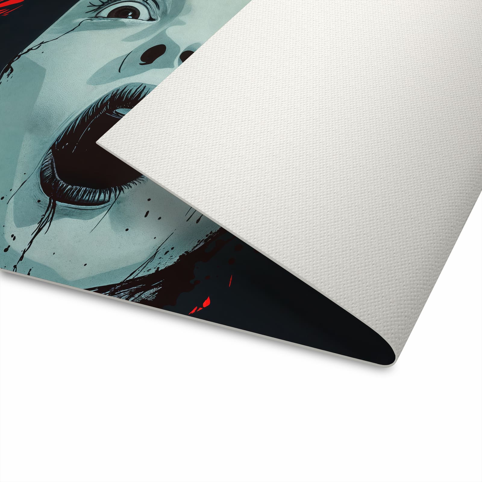 Schmutzabweisender Teppich für Küche mit Motiv Schreiende Person in der Unterseite