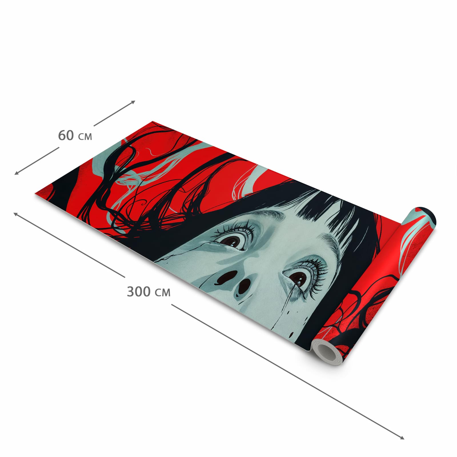 Komfortabler waschbarer Küchenteppich mit Motiv Schreiende Person in der Grösse 60x120 cm