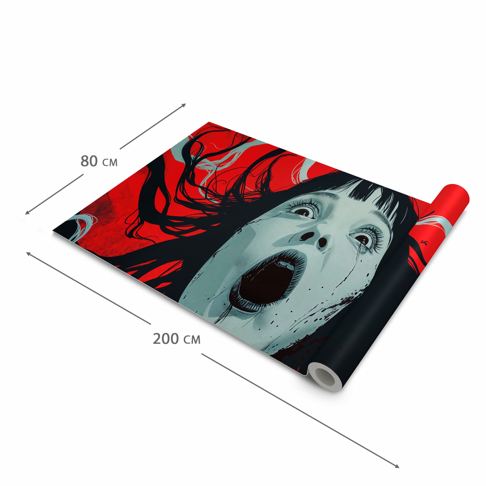 Pflegeleichter Küchenläufer mit Motiv Schreiende Person in der Grösse 60x120 cm