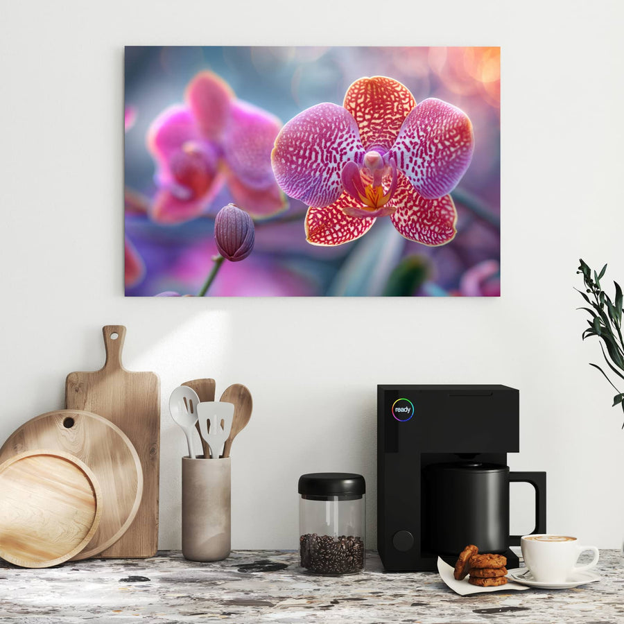 Maße Metall Magnettafel - Exotische Orchidee