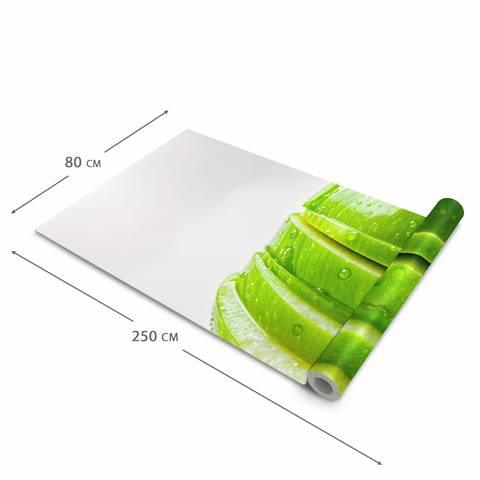 Komfortabler Bodenläufer mit Motiv Geschnittener Apfel in der Grösse 90x240 cm