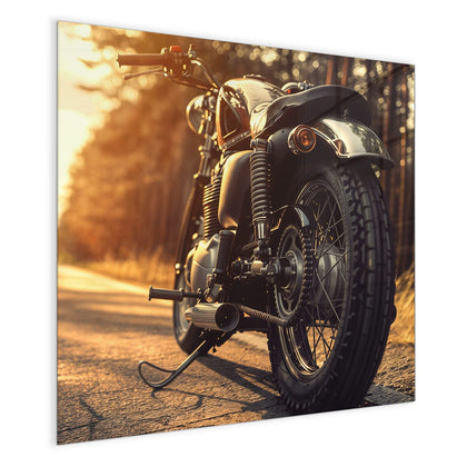 Magnettafel mit dem Motiv Motorrad im Gegenlicht