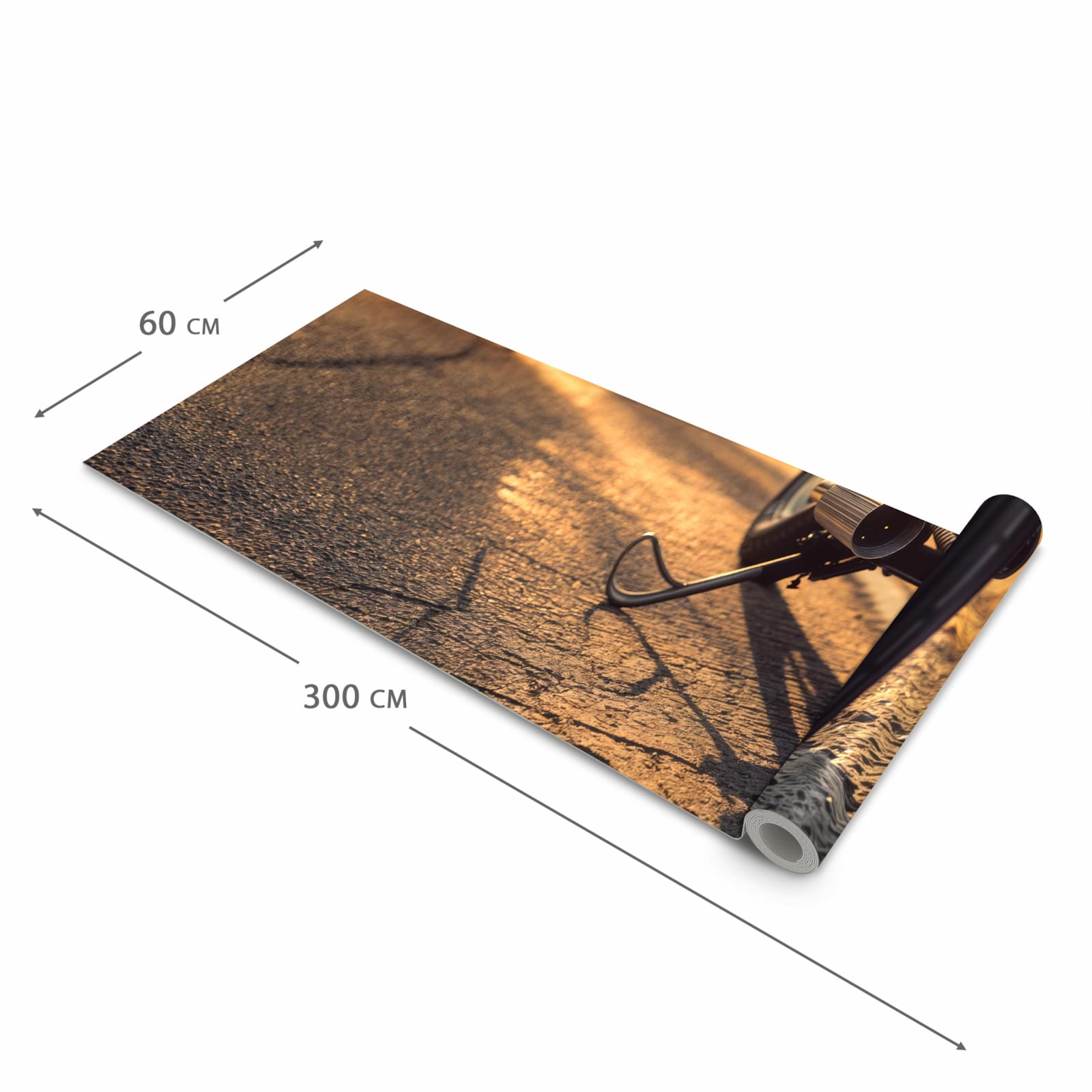Abwaschbarer Küchenteppich mit Motiv Motorradsonne in der Grösse 90x180 cm