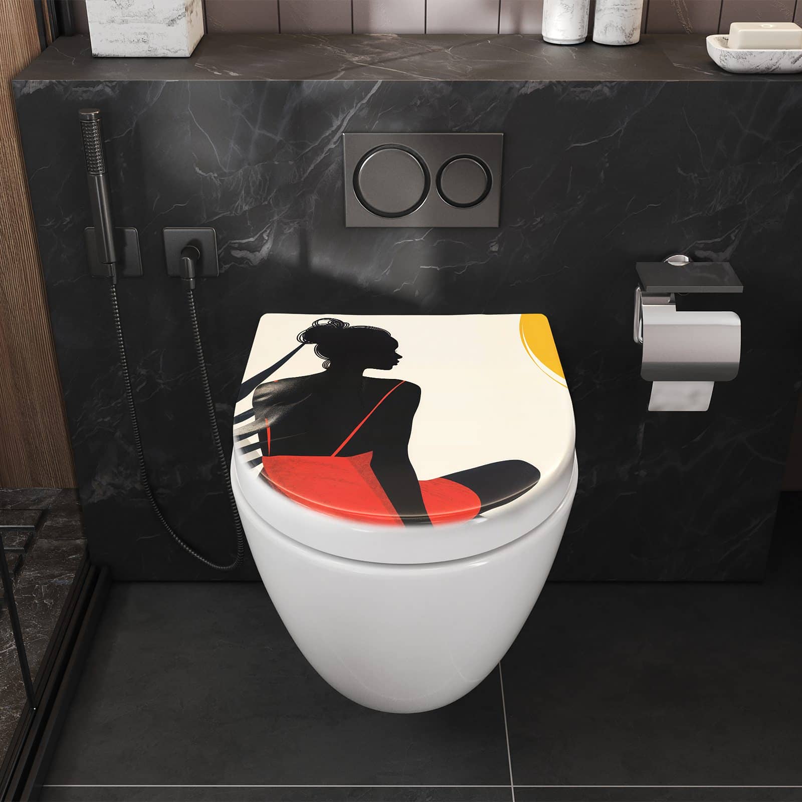 WC-Sitz mit Absenkautomatik Sanfte Sonnenbaden