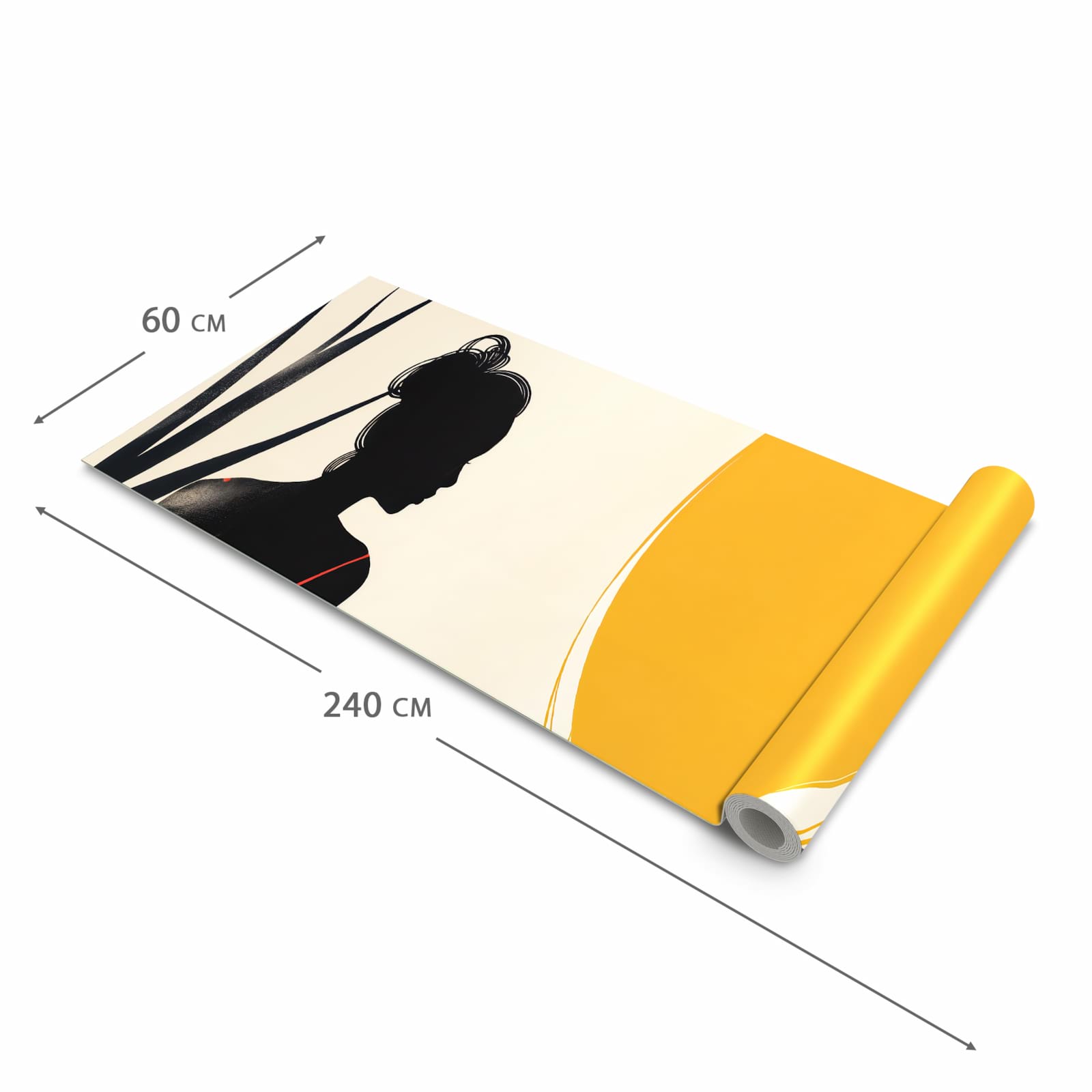 Rutschfester Küchenteppich mit Motiv Sanfte Sonnenbaden in der Grösse 80x300 cm für sicheres Aufbewahren