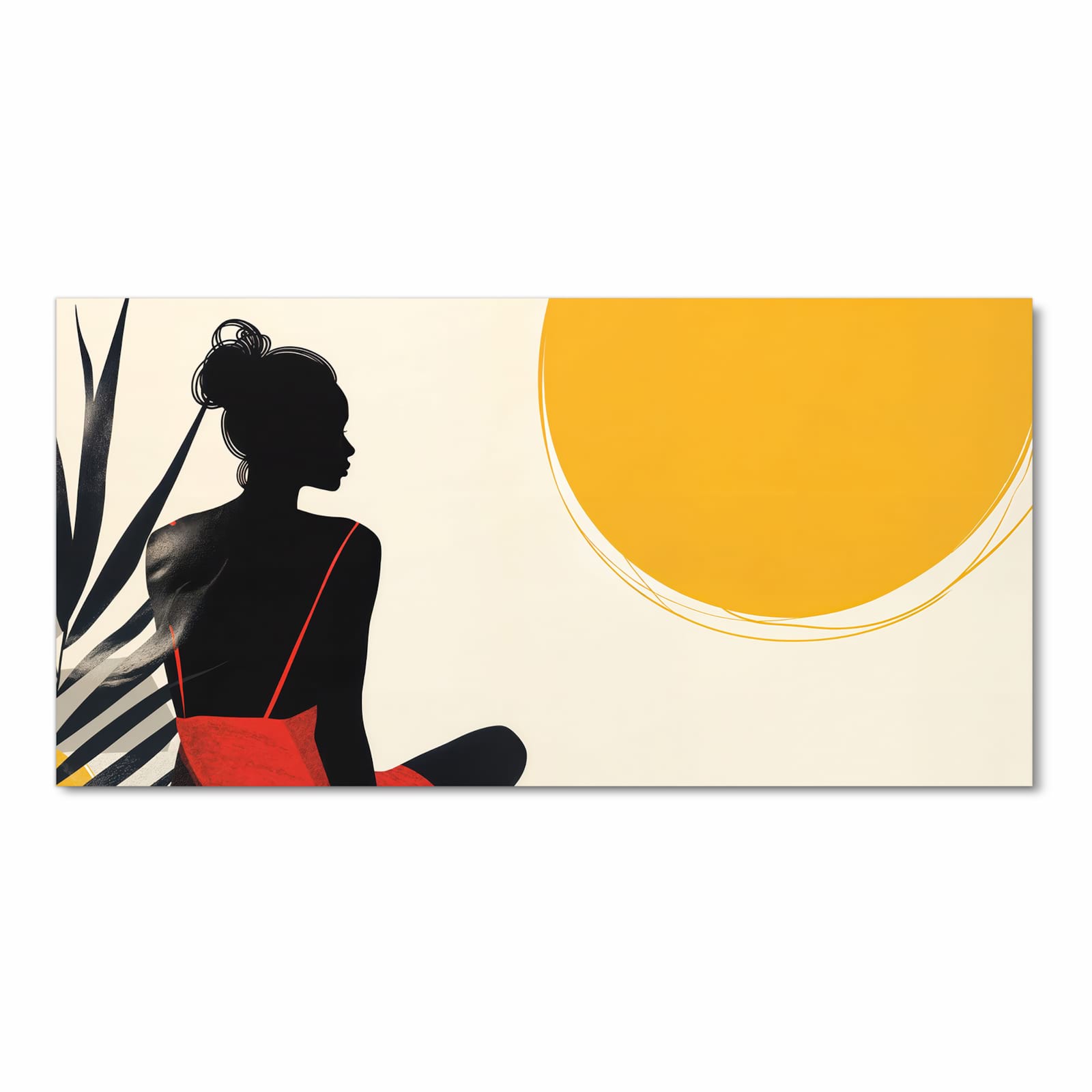 Schmutzabweisender Küchenvorleger mit Motiv Sanfte Sonnenbaden in Frontansicht