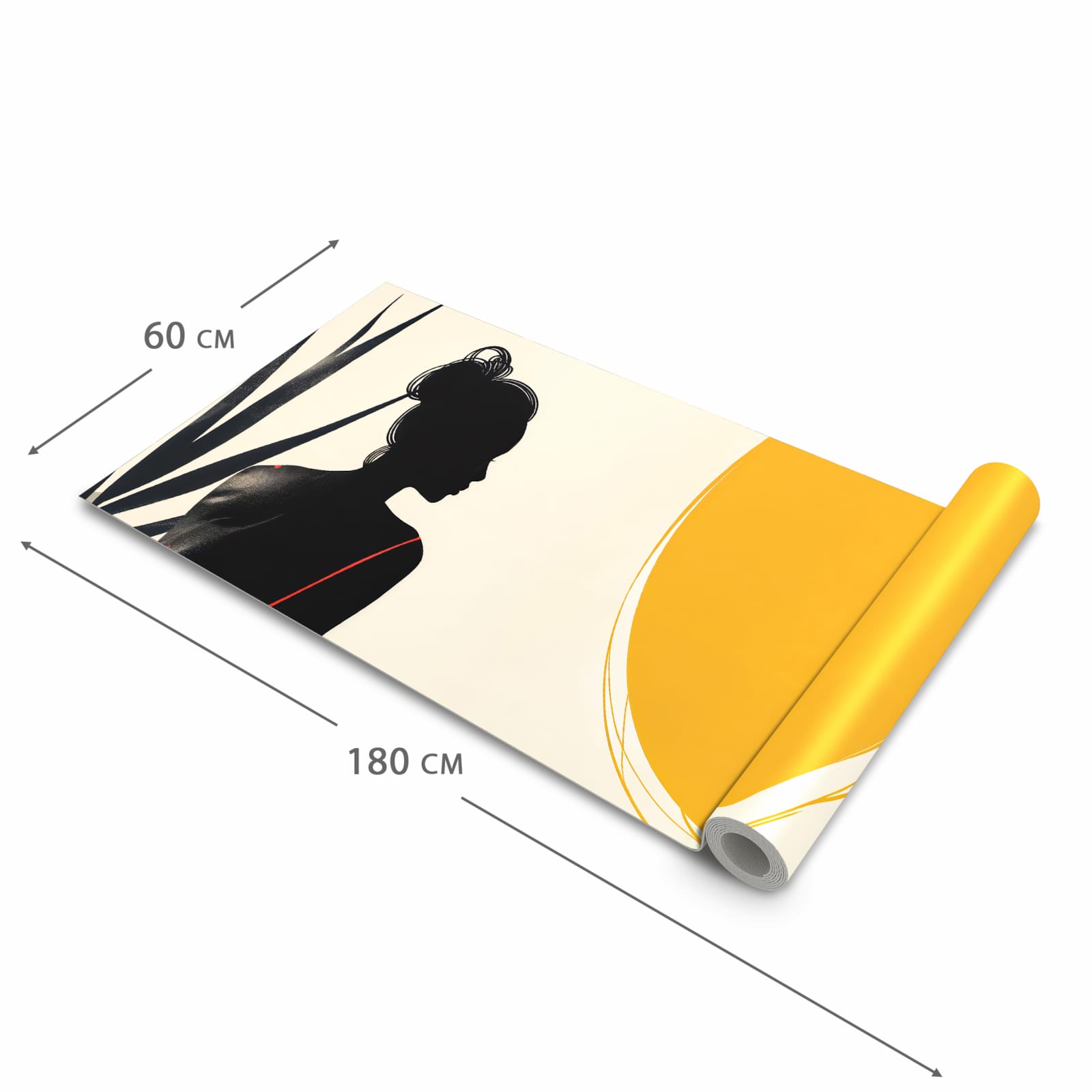 Formstabiler großer Küchenteppich mit Motiv Sanfte Sonnenbaden in der Größe 80x300 cm