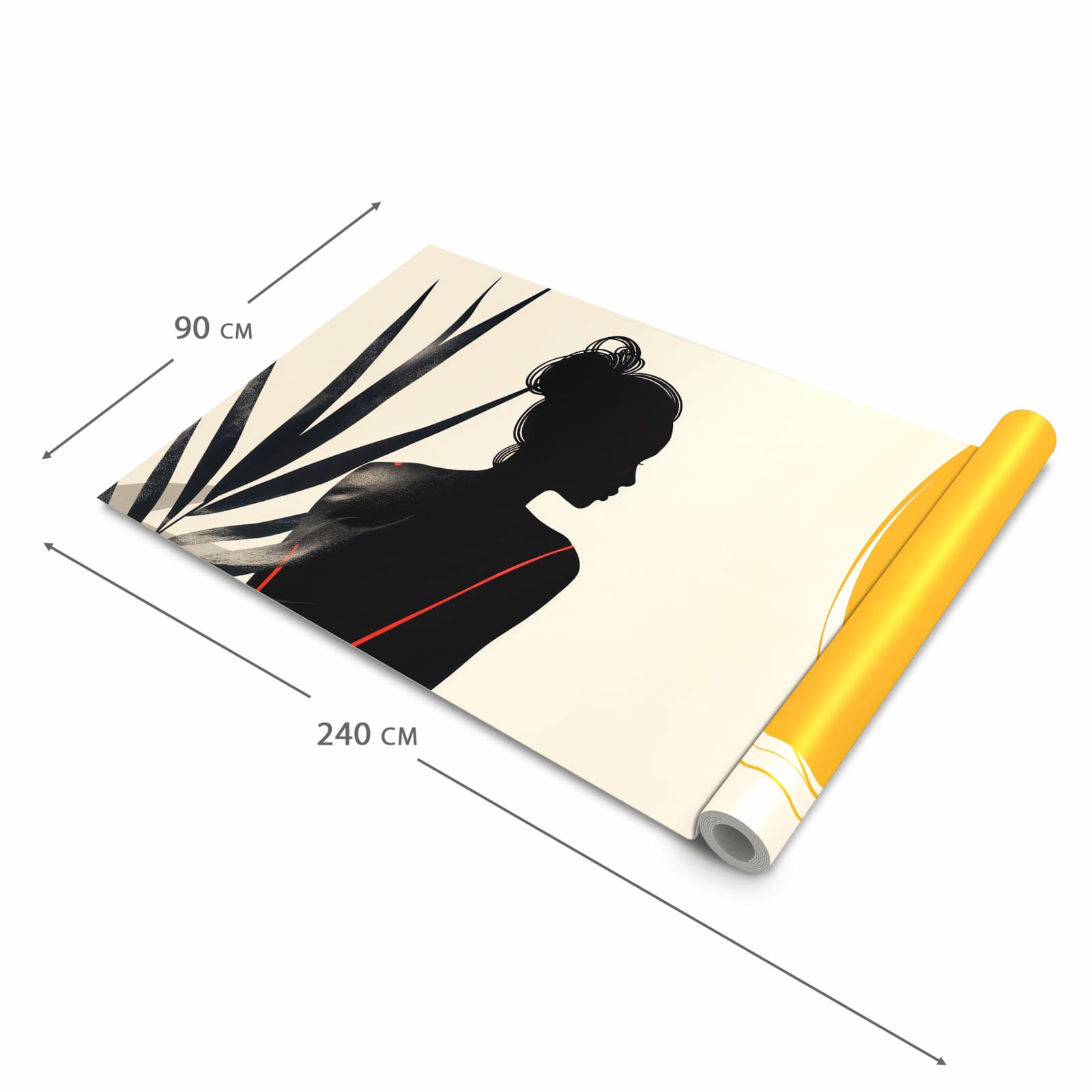 Geruchsneutraler rutschfester Küchenläufer mit Motiv Sanfte Sonnenbaden in der Größe 90x180 cm