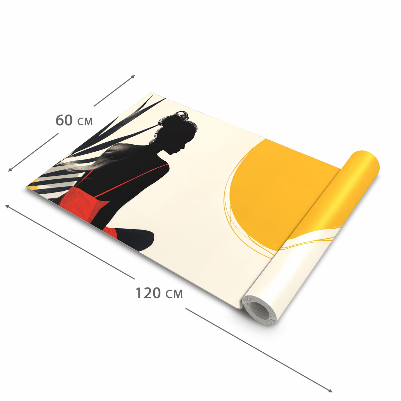 Bodenschonender waschbarer Küchenteppich mit Motiv Sanfte Sonnenbaden in der Grösse 80x300 cm