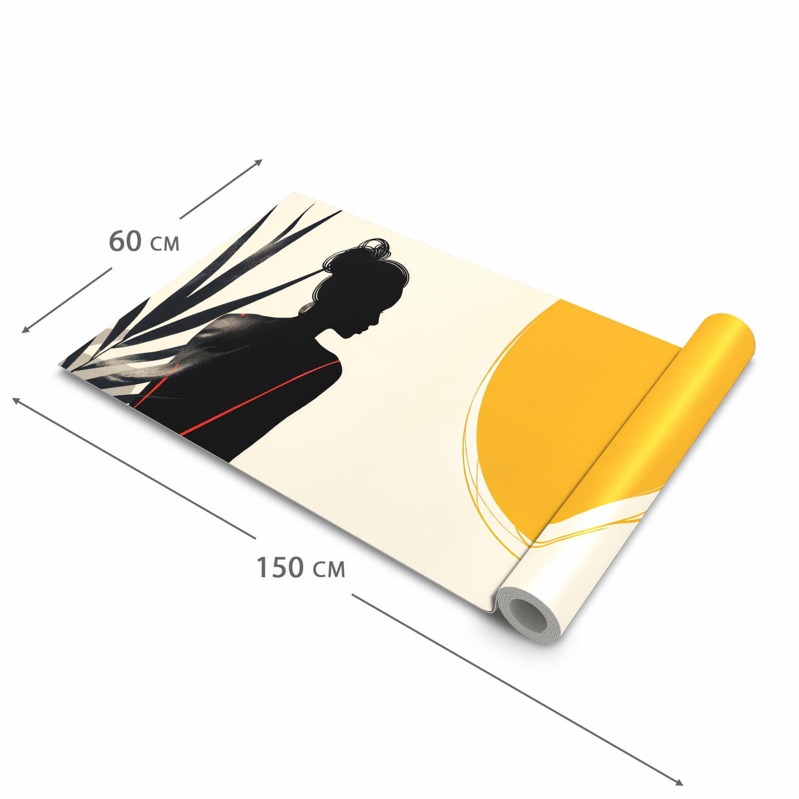 Farbbeständiger waschbarer Küchenteppich mit Motiv Sanfte Sonnenbaden in der Grösse 80x300 cm