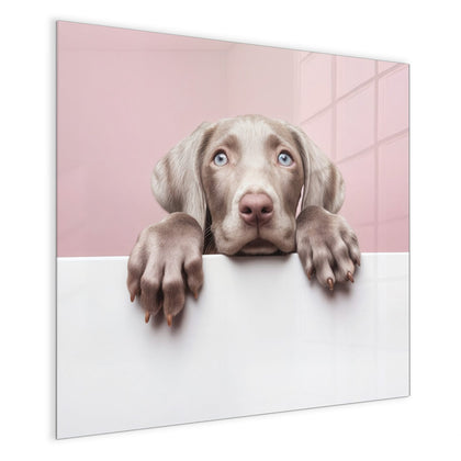 Magnettafel mit dem Motiv Weimaraner Welpe