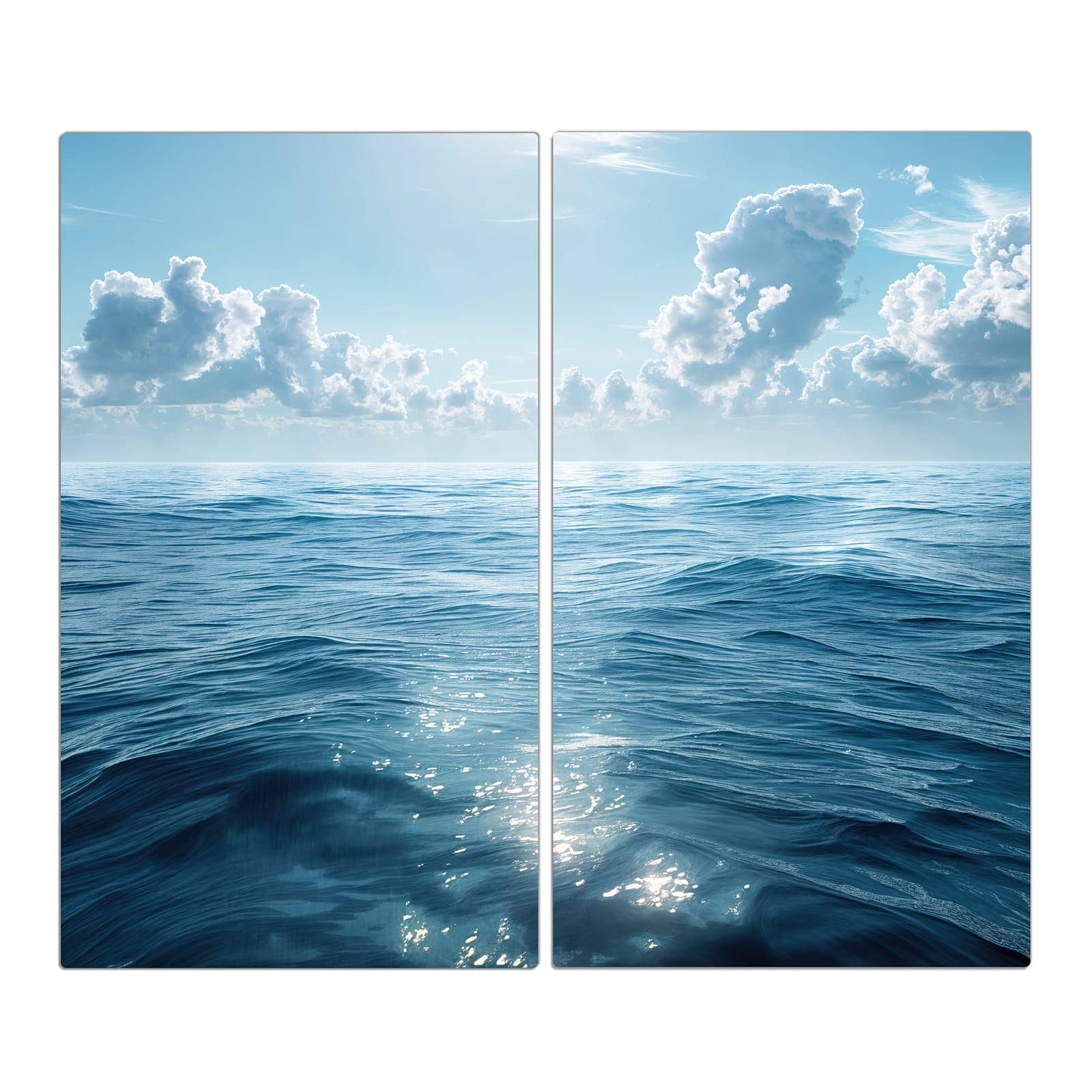 2-teilige Abdeckplatten mit Meerblick-Motiv in der Frontansicht #grösse_2-Teilig (60x52cm)