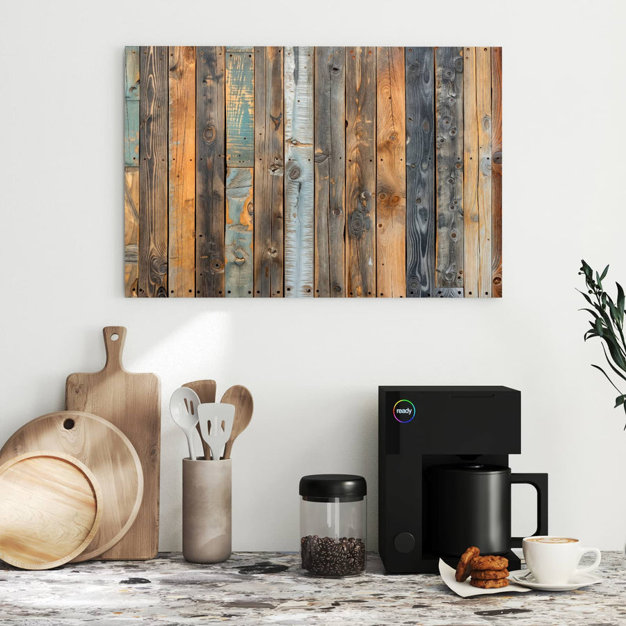 Maße Metall Magnettafel - Bunte Holzwand