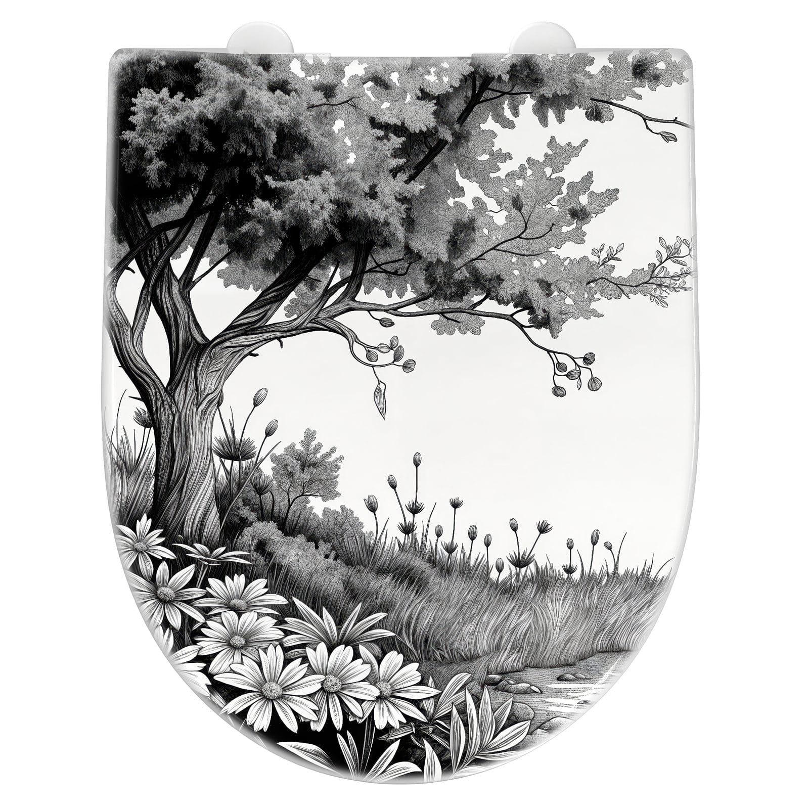 WC-Sitz mit Absenkautomatik Natur Illustration