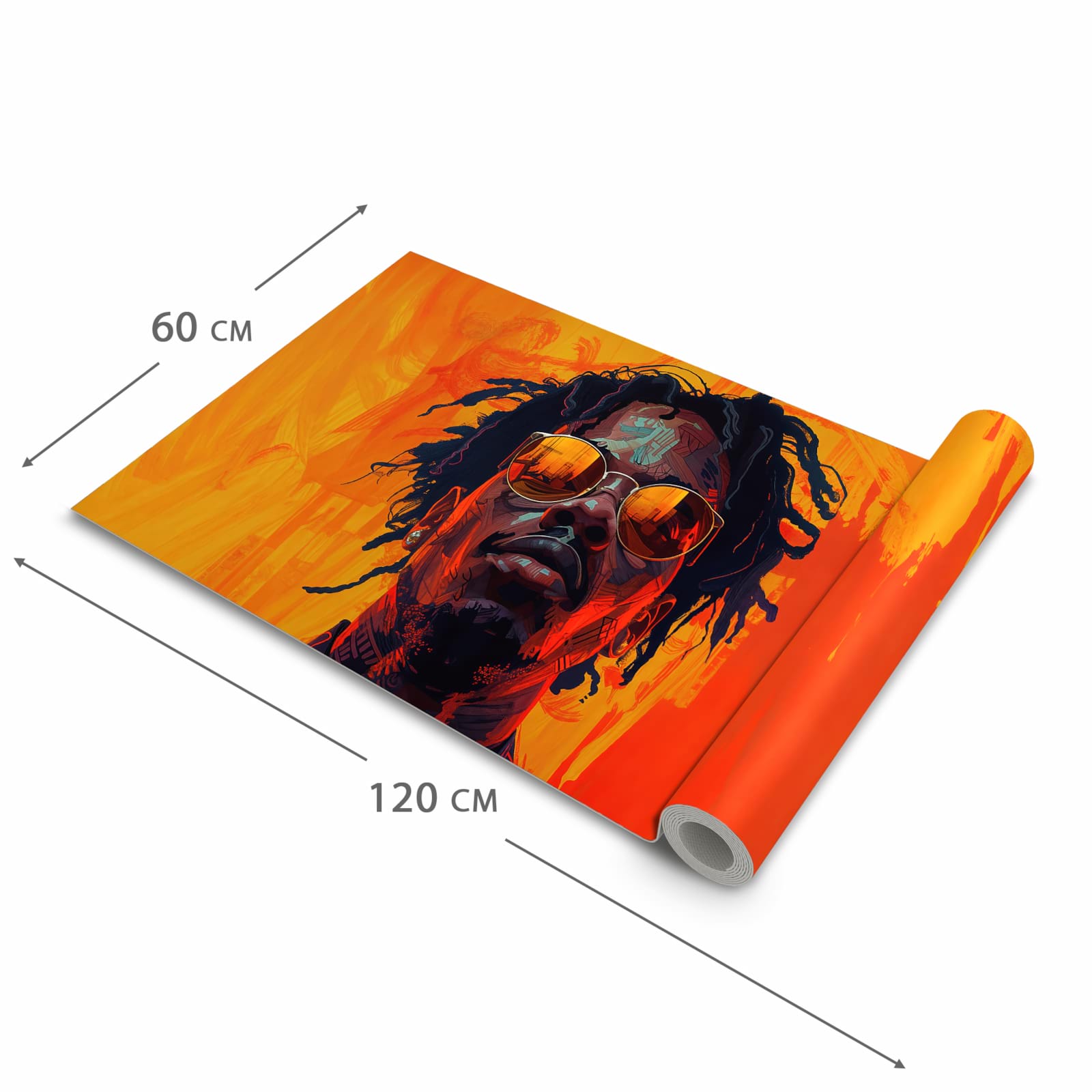 Bodenläufer mit Motiv Künstlerischer Look in der Grösse 60x300 cm für Ordnung & Übersicht