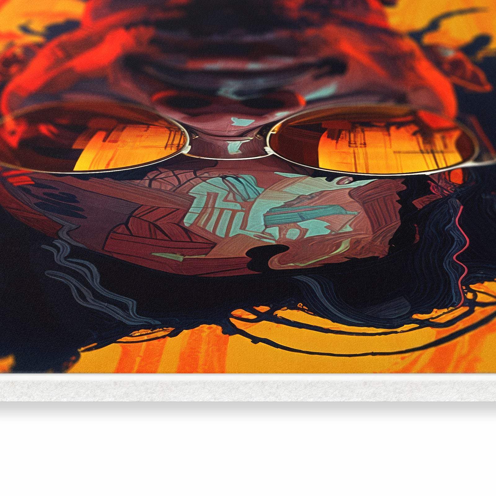 Schmutzabweisender Küchenläufer mit Motiv Künstlerischer Look in seitlicher Ansicht