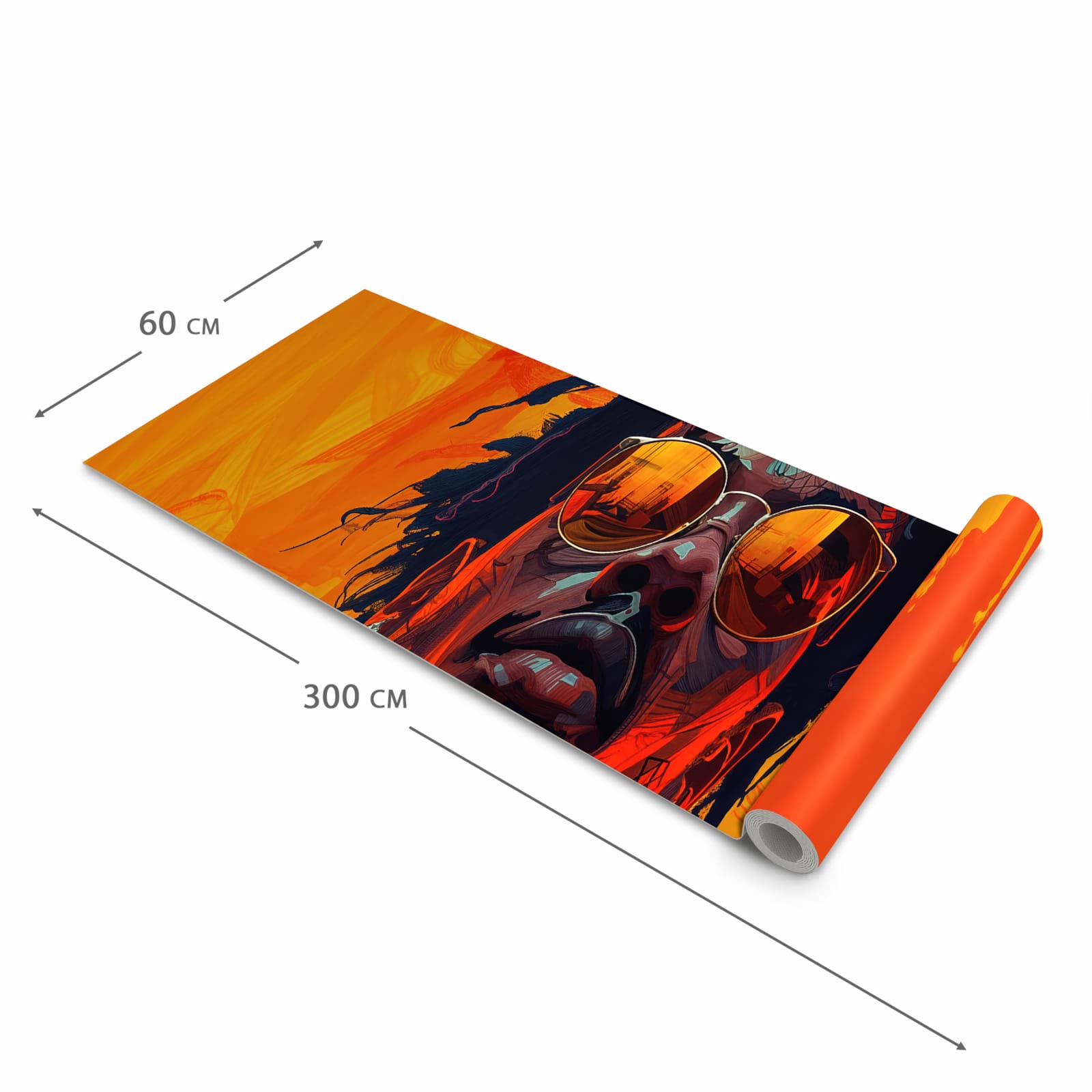 Rutschfester Küchenteppich mit Motiv Künstlerischer Look in der Grösse 60x300 cm spart Zeit